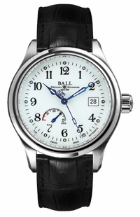 Ball Trainmaster Power Reserve White Dial Men's Watch NM1056D-L1J-WH