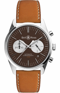 Bell & Ross Vintage Officer Men's Watch BRG126-BRN-ST/SCR2-B-V-051