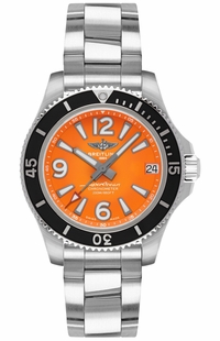 Breitling Superocean 36 Orange Dial Women's Watch A17316D71O1A1