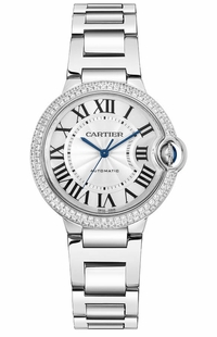 Cartier Ballon Bleu 18k White Gold Diamonds Women's Watch WE902065