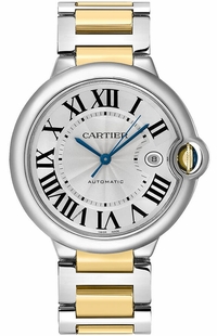 Cartier Ballon Bleu 42mm Steel & Yellow Gold Men's Watch W2BB0031