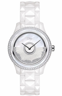 Christian Dior VIII Grand Bal White Ceramic Diamond Women's Watch CD124BE4C002