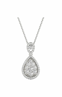 Diamond Pendant, .90 Carat on Solid 18k White Gold P21966W