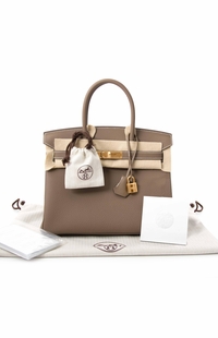 Hermes Birkin Bag 30 Etoupe Togo Leather