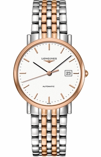 Longines Elegant Collection Steel & Rose Gold Women's Watch L4.810.5.12.7