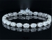 Oval Lab Diamond Tennis Bracelet on 14k White Gold - image 0