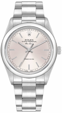 Rolex Oyster Perpetual Air King Silver Dial 34mm Watch 14000