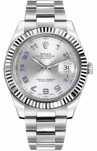 Rolex Datejust II 41 White Gold Fluted Bezel Men's Watch 116334