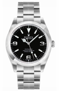 Rolex Explorer Black Dial 39mm Stainless Steel Men's Watch 214270-0001