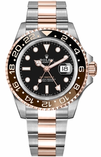 Rolex GMT-Master II Root Beer Rose Gold & Steel Men's Watch 126711CHNR-0002