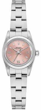 Rolex Oyster Perpetual 24 Pink Dial Oystersteel Women's Watch 76080