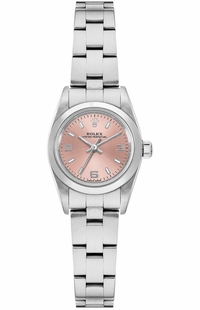 Rolex Oyster Perpetual 24 Pink Dial Oystersteel Women's Watch 76080