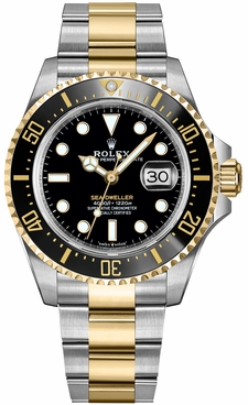 Rolex Sea-Dweller Yellow Gold & Oystersteel Men's Watch M126603-0001