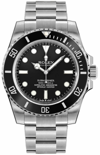 Rolex Submariner Black Dial Oystersteel Men's Diving Watch 124060-0001