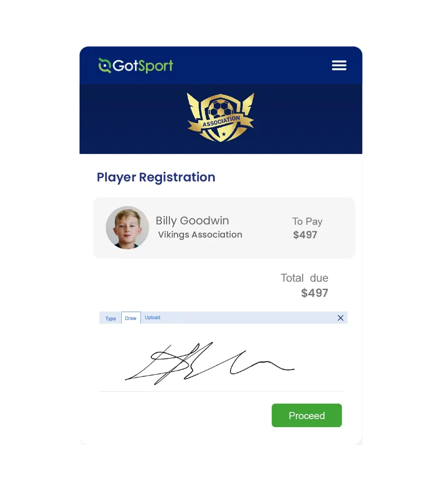 Player registration tools