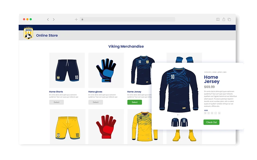 Online e-store to sell merchandise, parking and more