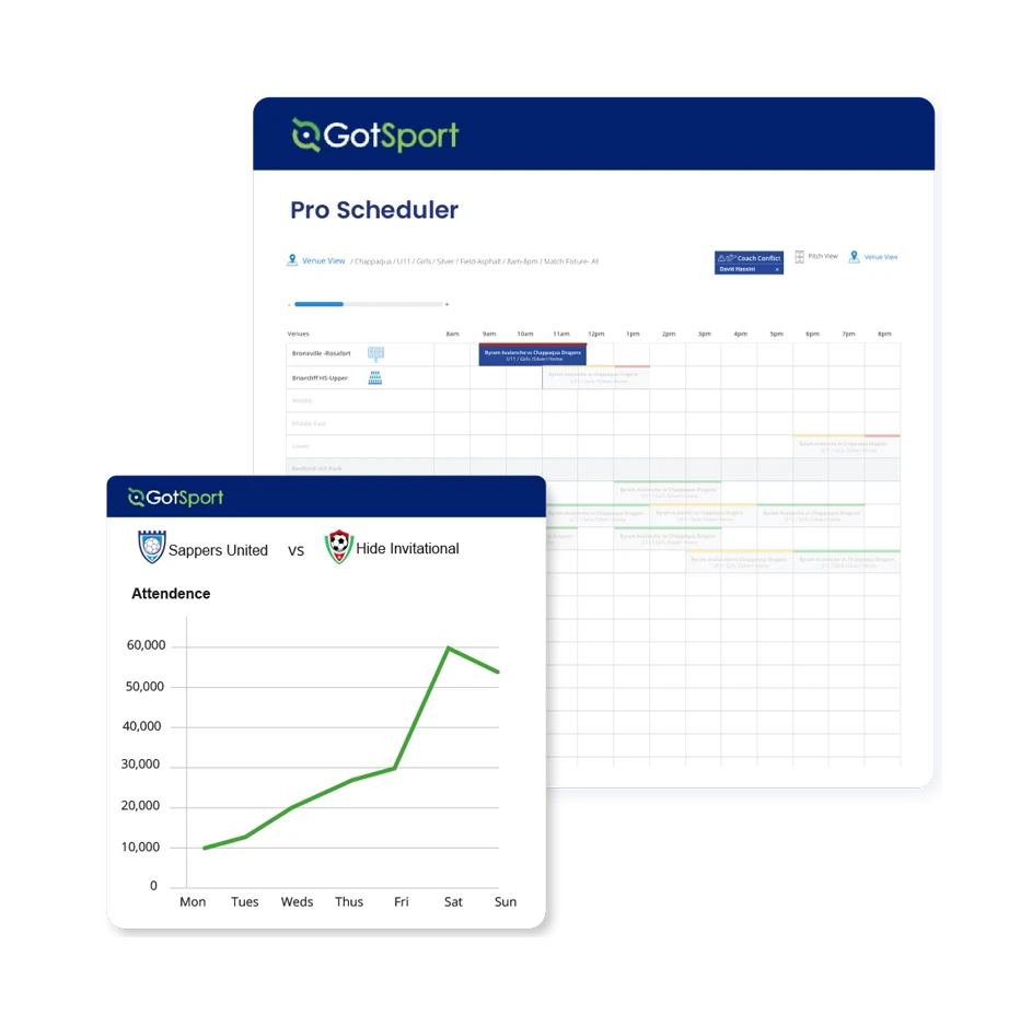 Professional league and tournament scheduler
