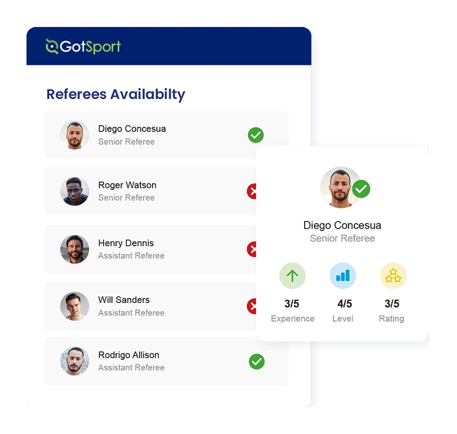 Referee management tool